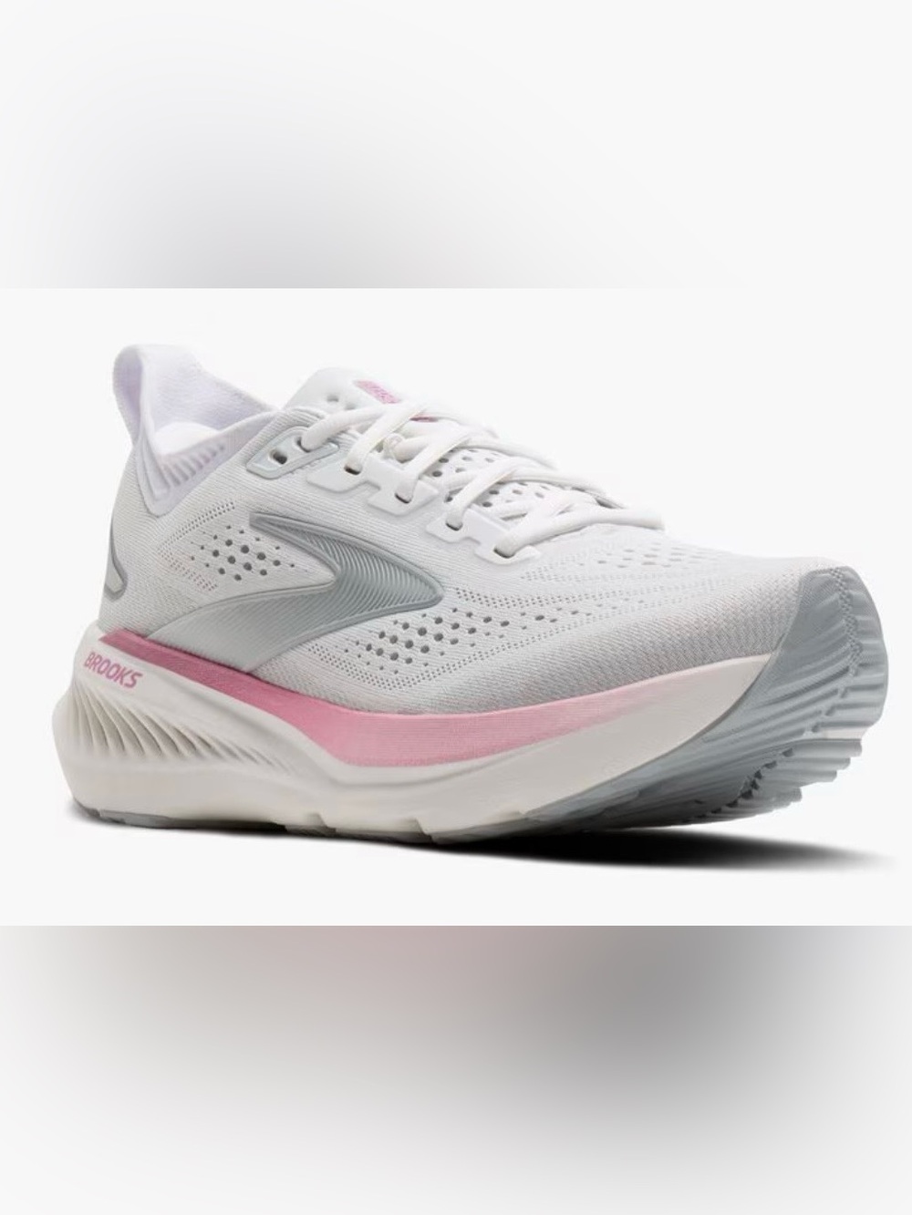 Brooks glycerin 23 running shoes size 8.5 white harbor mist metallic NIB - Picture 2 of 14